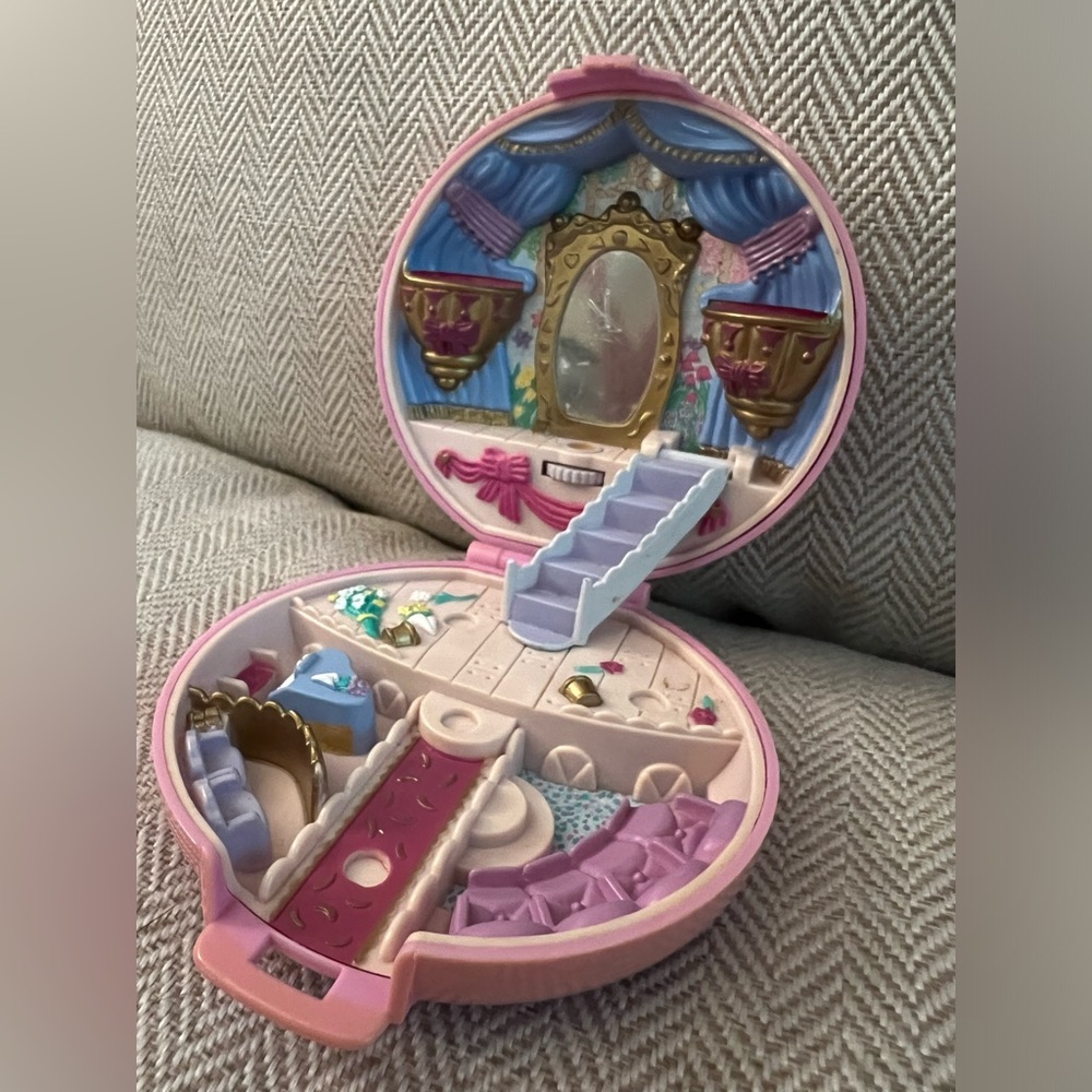 1993 Polly Pocket Flower Compact Ballerina Theme  Compact ONLY